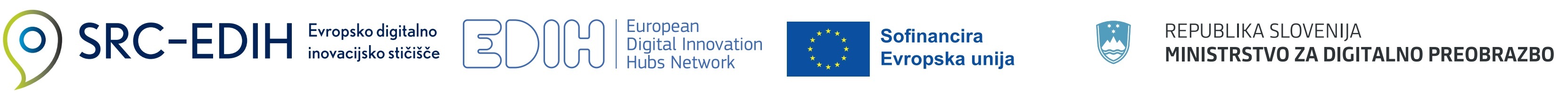 Partnerji projekta: Razvojni center Novo mesto, SRC-EDIH, EDIH Network, Evropska unija, Republika Slovenija