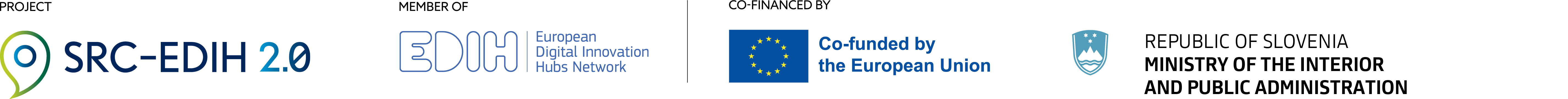 Project partners: Development Center Novo mesto, SRC-EDIH, EDIH Network, European Union, Republic of Slovenia
